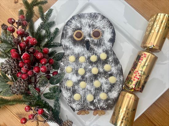 Picture of Snowy Owl Giant Chocolate Brownie